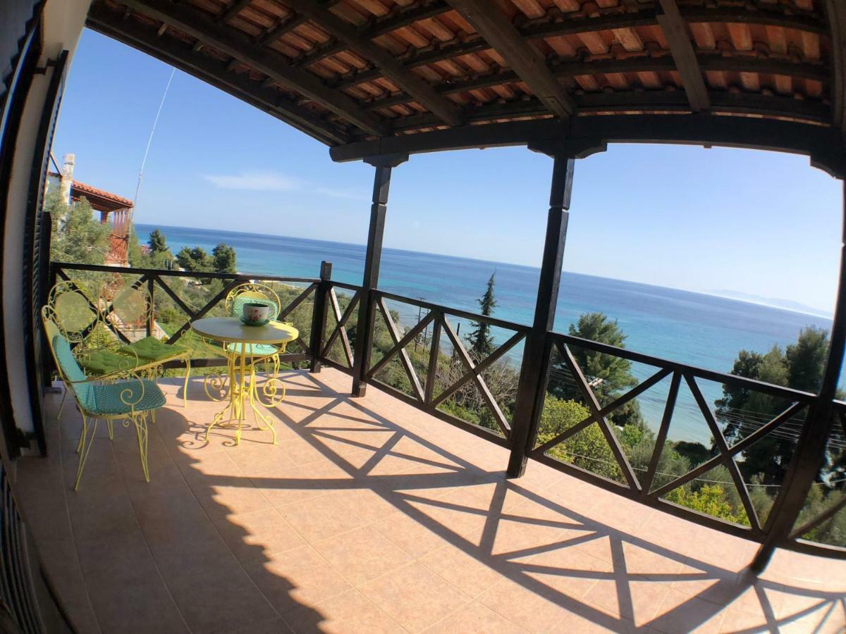 Вілла Unique Sea View House Каландра Екстер'єр фото