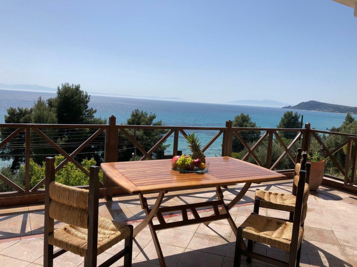 Вілла Unique Sea View House Каландра Екстер'єр фото